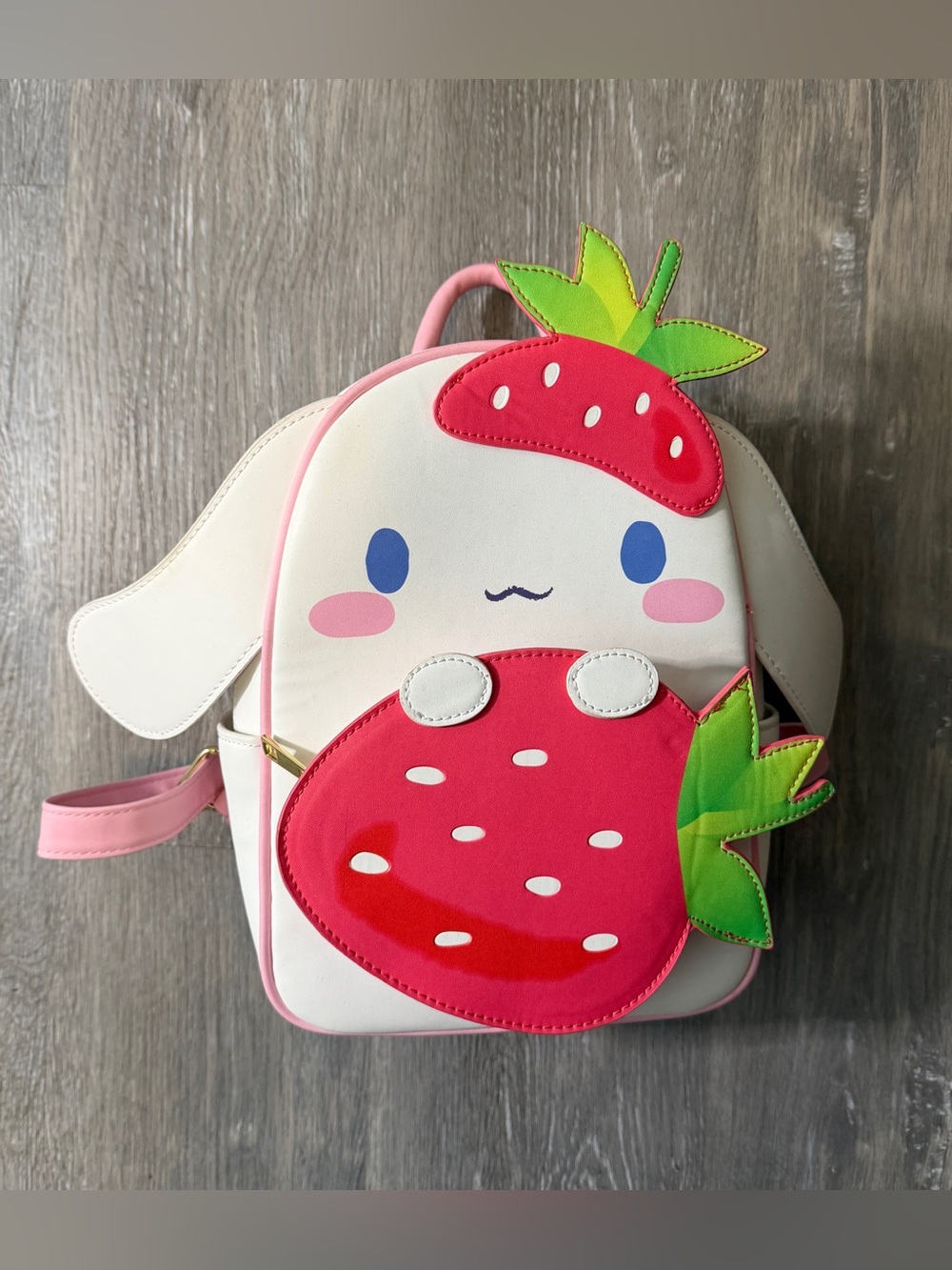 Her Universe Sanrio Cinnamoroll Strawberry Mini Backpack Kawaii Pink White